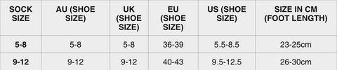 What sizes do your SOXS come in?